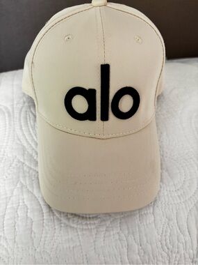 New Beige Baseball Cap with Black Logo unisex